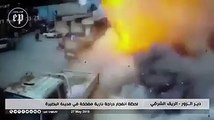 انفجار دراجة مفخخة بمقر عسكري لميليشيا قسد (فيديو)