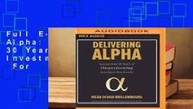 Full E-book Delivering Alpha: Lessons from 30 Years of Outperforming Investment Benchmarks  For