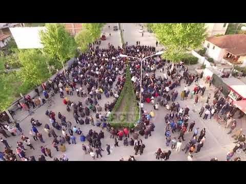 Report TV -Pamjet me dron/ Ja sa protestues ishin sot në Fier