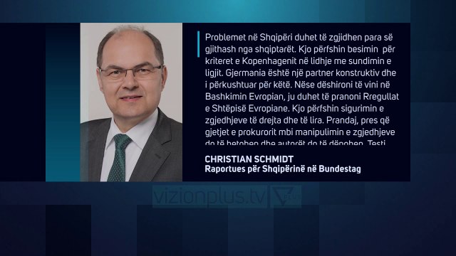 Raportuesi për Shqipërinë në Bundestag: Demokratët të përçarë - News, Lajme - Vizion Plus