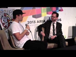 ARIA Winner: Illy talks to Robbie Buck and media backstage.