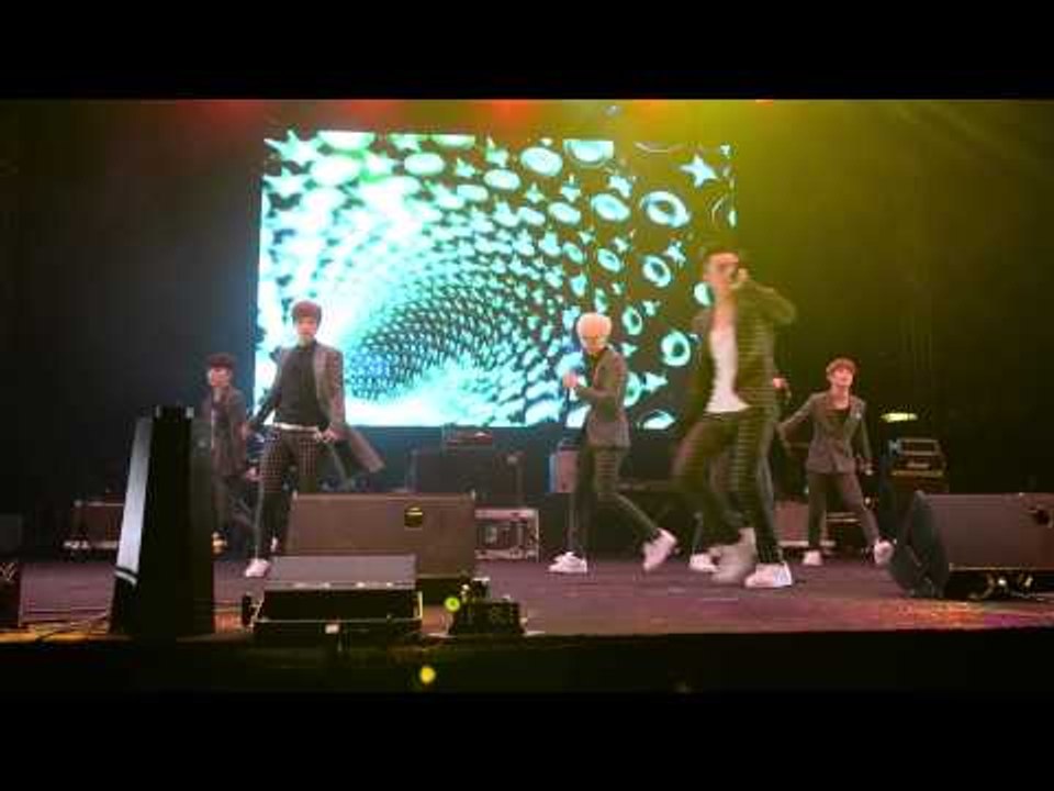 CROSS GENE performing I'm Not a Boy, Not Yet a Man (어려도 남자야) at Sundown Festival 2014