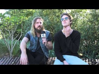 Sydney band Nantes chat to the AU review in a park.