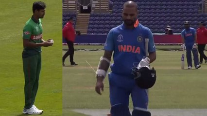 World Cup 2019:  Shikhar Dhawan departs early, Mustafizur Rahman strikes| वनइंडिया हिंदी