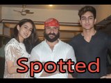 Sara Ali Khan and Ibrahim Ali spotted at dad Saif Ali Khan's place