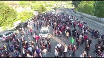 Pamjet me dron nga bllokimi i rrugëve/ Ja sa protestues ndodhen në Durrës