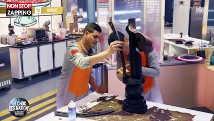 Le meilleur pâtissier : Une pièce montée s'écroule avant la présentation (vidéo)