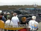 PLÁSTICO PARA PROTEGER RESTOS ARQUEOLÓGICOS  - TRUJILLO