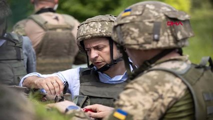 DHA DIŞ - Zelenski, Cumhurbaşkanı olarak ilk ziyaretini Donbass'a yaptı