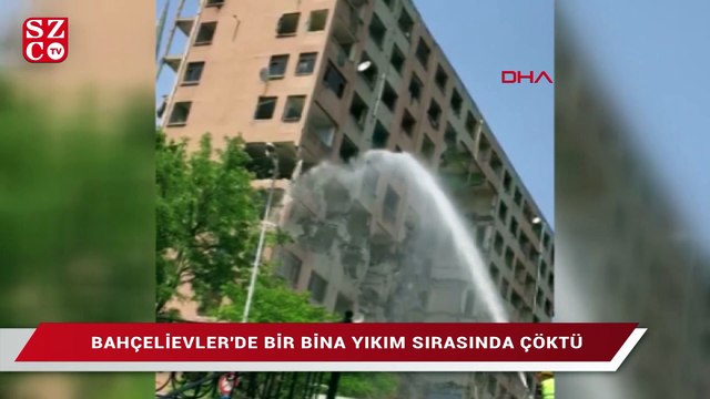 Bahçelievler’de 11 katlı binanın yıkımı sırasında çökme