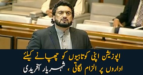 Opposition hides their mistakes behind allegation on institutions, Shehryar Afridi