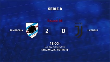 Match report between Sampdoria and Juventus Round 38 Serie A