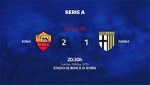 Match report between Roma and Parma Round 38 Serie A