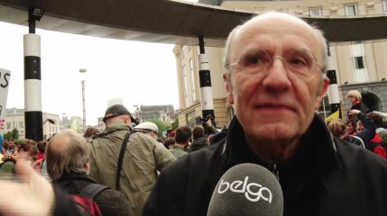 Philippe Geluck manifeste pour le climat à Bruxelles