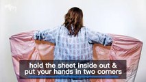 Here's How to Fold a Fitted Sheet by Yourself