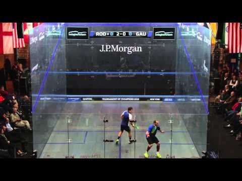 Squash: MegaRallies EP106 : Gaultier v Rodriguez :Tournament of Champions 2015