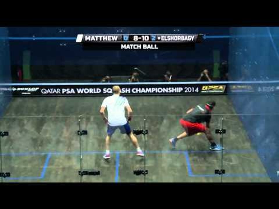 Squash: MegaRallies EP102: Matthew v Elshorbagy : World Championship 2014