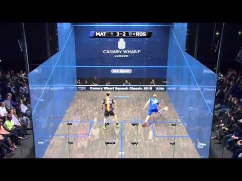Squash: MegaRallies EP112: Matthew v Rosner : Canary Wharf Classic 2015