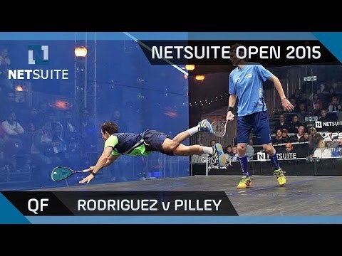 Squash: NetSuite Open 2015 Quarter-Final Highlights - Rodriguez v Pilley