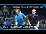 Squash: 2015 PSA Men's World Championship Rd 2 Highlights: Castagnet v Harrity