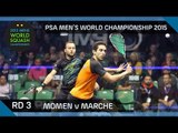 Squash: 2015 PSA Men's World Championship Rd 3 Highlights: Momen v Marche