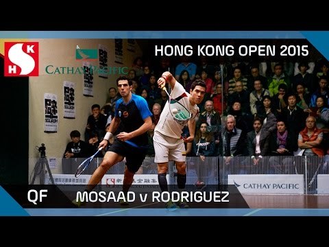 Squash: Hong Kong Open 2015 - Men's QF Highlights: Mosaad v Rodriguez