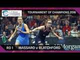 Squash: Tournament of Champions 2016 - Women's Rd 1 Highlights: Massaro v Blatchford