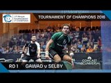 Squash: Tournament of Champions 2016 - Men's Rd 1 Highlights: Gawad v Selby
