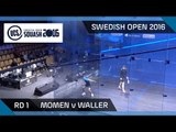 Squash: Momen v Waller - UCS Swedish Open 2016 - Rd 1 Highlights
