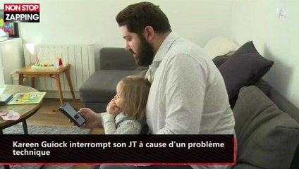 Kareen Guiock interrompt son JT à cause d'un problème technique (vidéo)