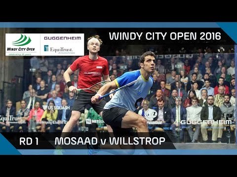 Squash: Mosaad v Willstrop - Windy City Open 2016 - Men's Rd 1 Highlights