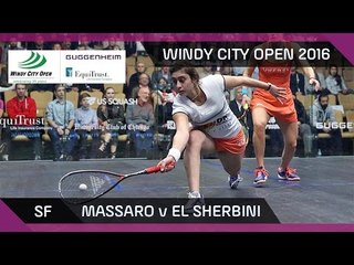 Squash: Massaro v El Sherbini - Windy City Open 2016 - Women's SF Highlights