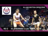 Squash: El Sherbini v Liu - Allam British Open 2016 - Women's Rd 2 Highlights