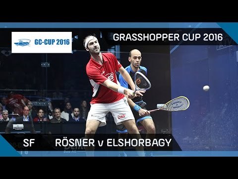Squash: Rösner v Mar. Elshorbagy - Grasshopper Cup 2016 - SF Highlights