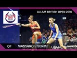 Squash: Massaro v Serme - Allam British Open 2016 - Women's QF Highlights