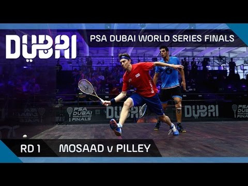 Squash: Mosaad v Pilley - PSA Dubai World Series Finals - Men's Rd1 Highlights