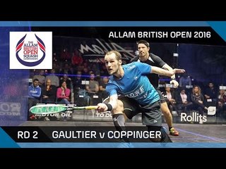 Download Video: Squash: Gaultier v Coppinger - Allam British Open 2016 - Men's Rd 2 Highlights