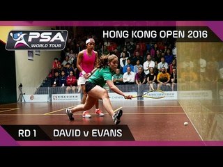 Squash: Hong Kong Open 2016 - David v Evans - Rd 1 Highlights