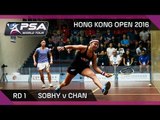 Squash: Hong Kong Open 2016 - Sobhy v Chan - Rd 1 Highlights