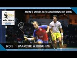 Squash: Marche v Ibrahim - Men's World Championship 2016 - Rd 1 Highlights