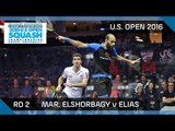 Squash: Mar. ElShorbagy v Elias - U.S. Open 2016 - Rd 2 Highlights