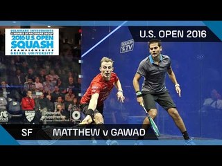 Squash: Matthew v Gawad - U.S. Open 2016 - SF Highlights