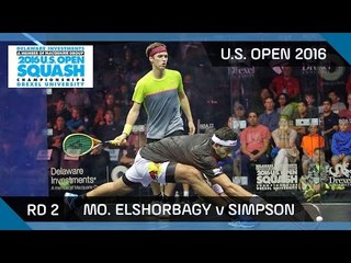 Squash: Mo. Elshorbagy v Simpson - U.S. Open 2016 - Rd 2 Highlights