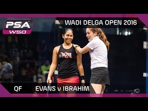 Squash: Evans v Ibrahim - Wadi Degla Open 2016 - QF Highlights