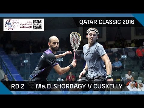 Squash: Mar. ElShorbagy v Cuskelly - Qatar Classic 2016 Rd 2 Highlights