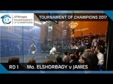 Squash: Mo. ElShorbagy v James - Tournament of Champions Rd 1 Highlights