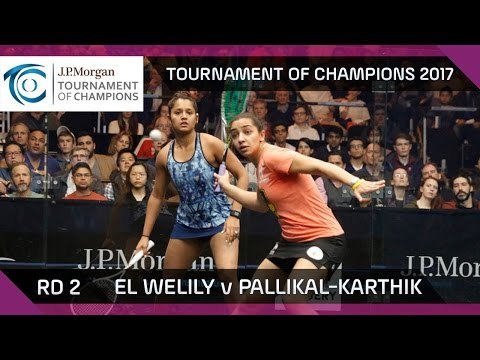 Squash: El Welily v Pallikal-Karthik - Tournament of Champions 2017 Rd 2 Highlights