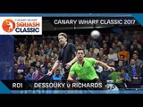 Squash: Dessouky v Richards - Canary Wharf Classic 2017 Rd 1 Highlights