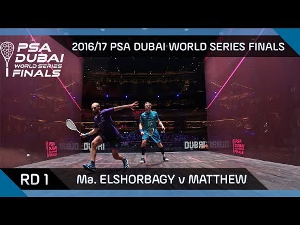 Squash: Ma. ElShorbagy v Matthew - Rd1 - PSA Dubai World Series Finals 2016/17