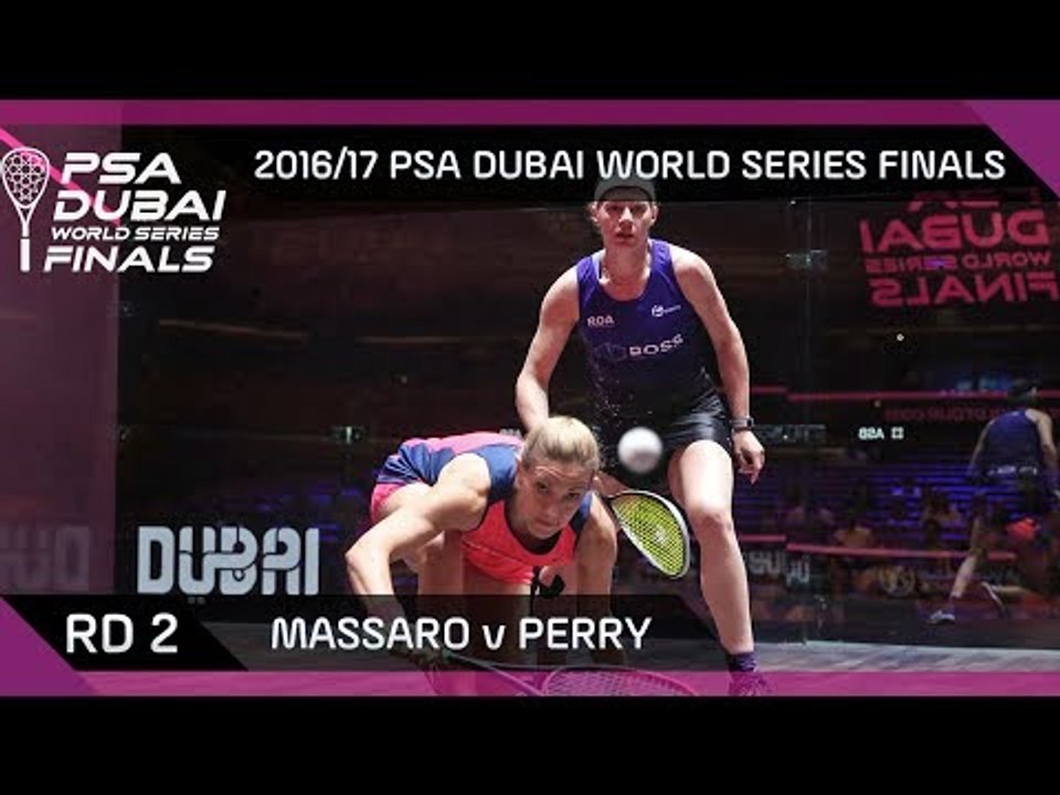 Squash: Massaro v Perry - Rd 2 - PSA Dubai World Series Finals 2016/17